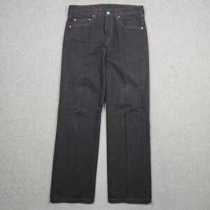 Vintage Levis 501xx Jeans 32x30 Black Button Fly Denim‎ Straight Pants 90s Y2K